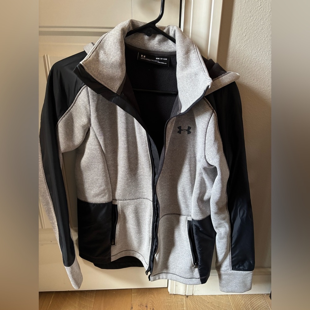 Under Armour hooded jacket. Like new.
